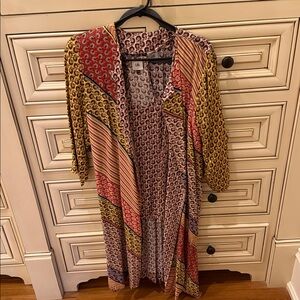 CAbi Floral Patterned Tank and Duster